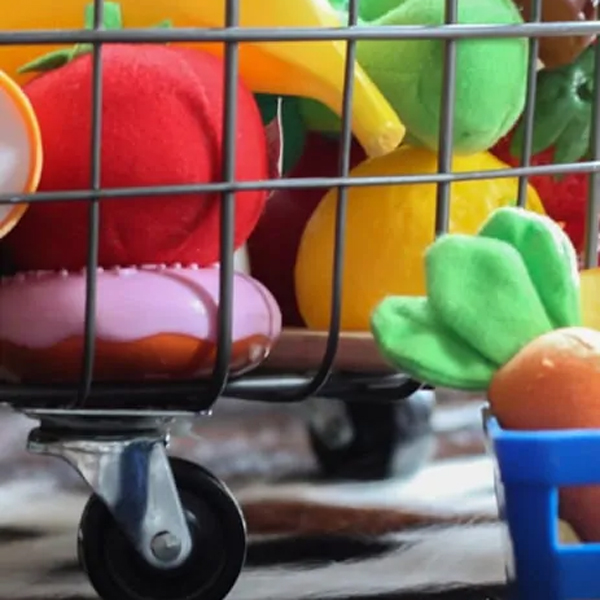 rolling toy storage bin