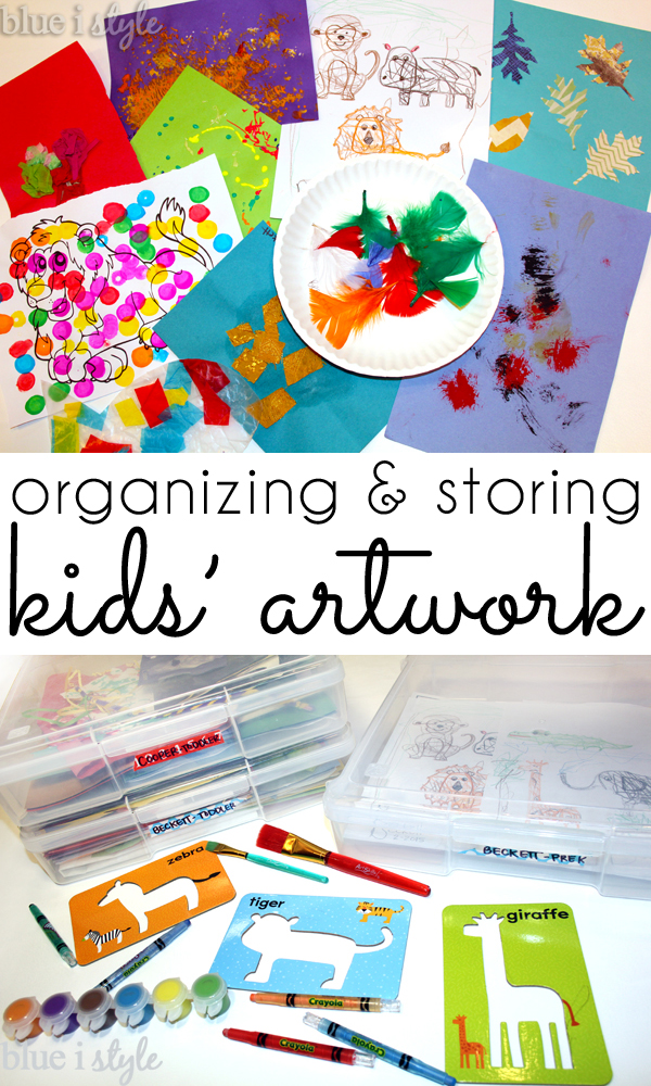 Storing kids' artwork - The Sunny Side Up Blog