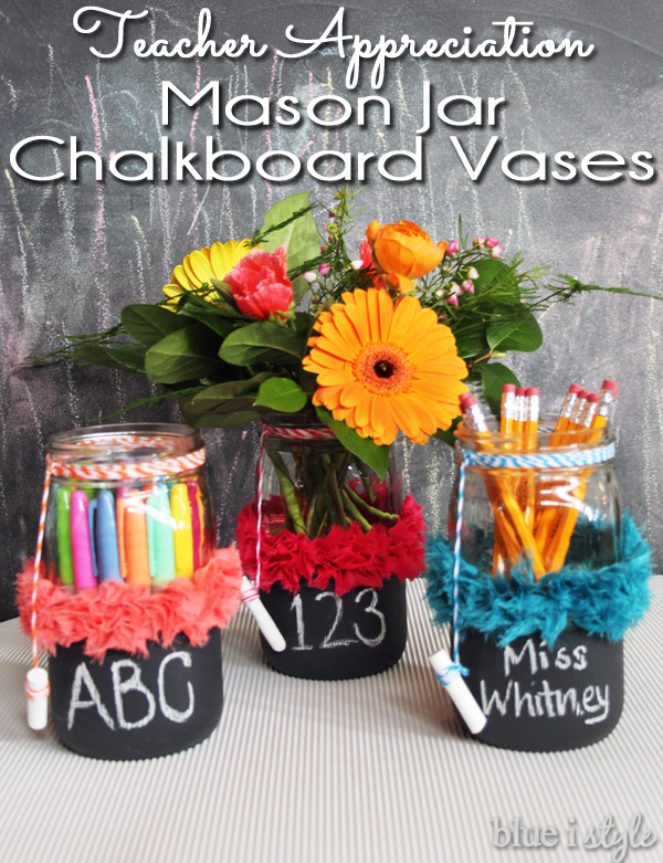 Chalkboard Small Mason Jars, Candy Containers