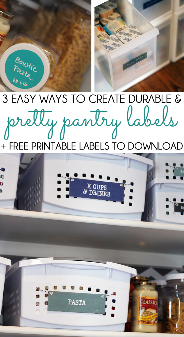Pretty Pantry Labels Three Ways + FREE PRINTABLE LABELS - Blue i Style