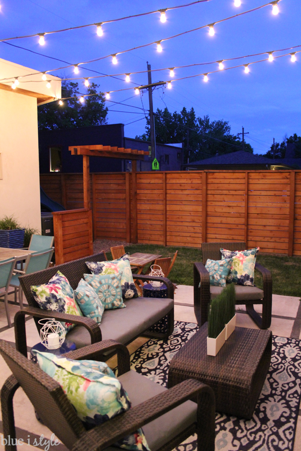 How To Hang Patio String Lights Blue I Style