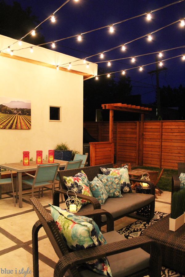 How To Hang Patio String Lights Blue I Style