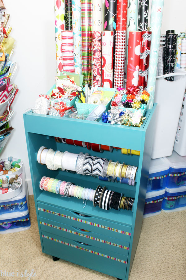 Wrapping Paper Organizer - Welcome
