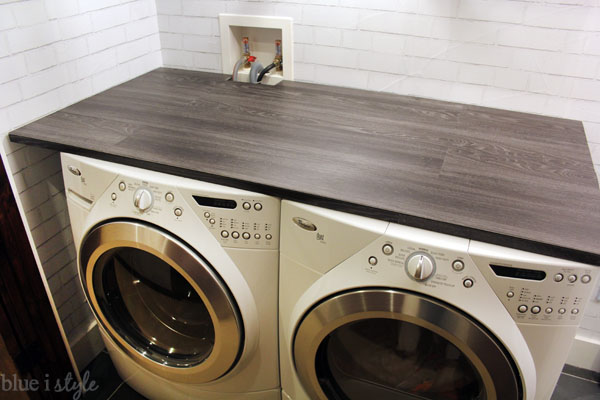 Diy Wood Plank Laundry Room Countertop Blue I Style