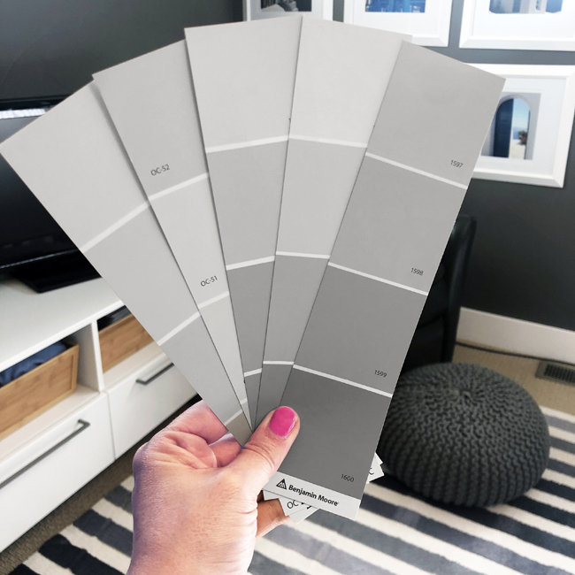 Look At Gray Paint Swatches In Room 