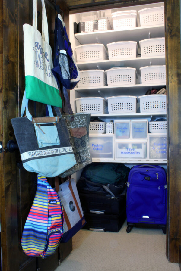 How to Store Luggage and Organize Travel Gear At Home - Blue i Style